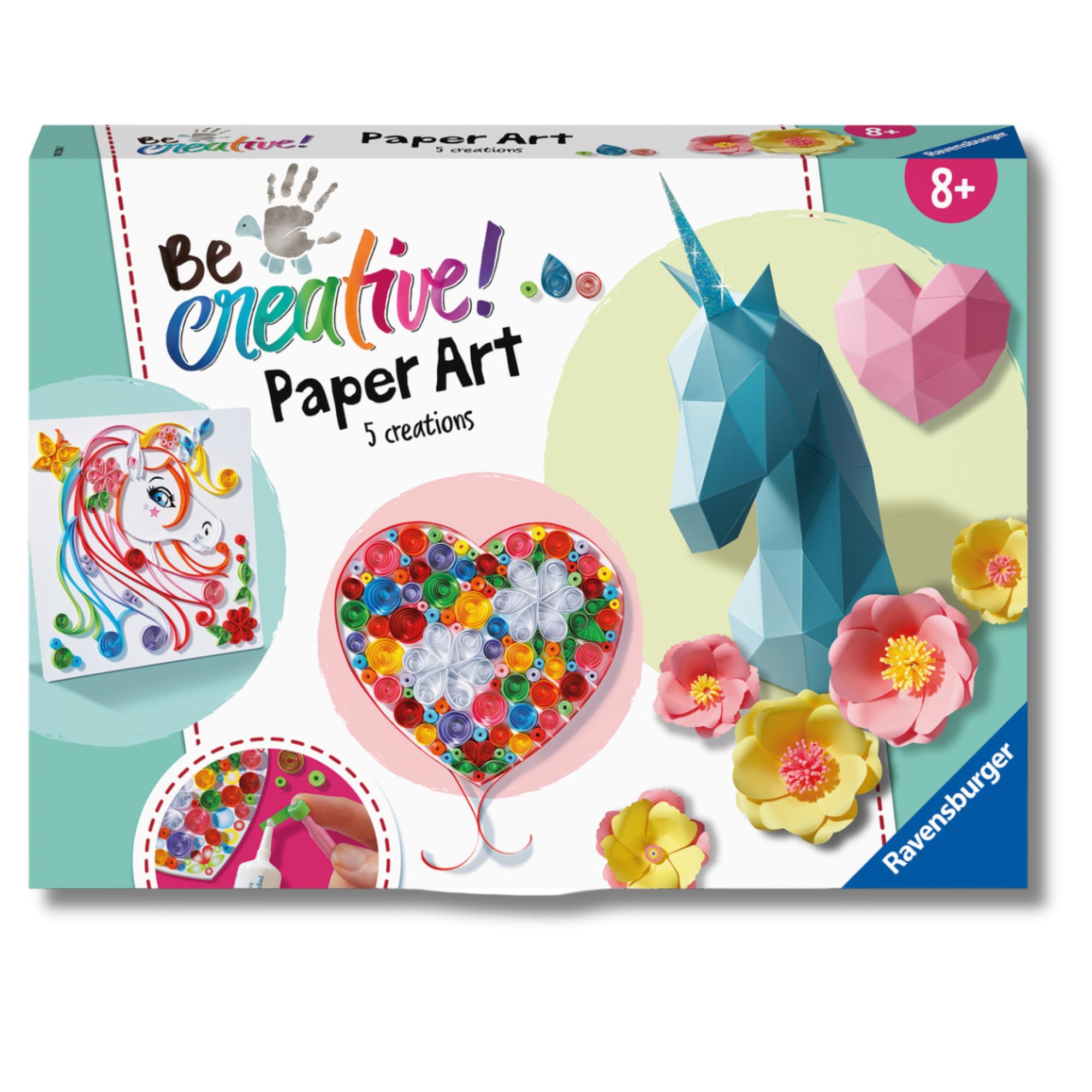Ravensburger Paper Art Fiori E Farfalle - Kit Creativo Per Bambini 6+ - Foto 11
