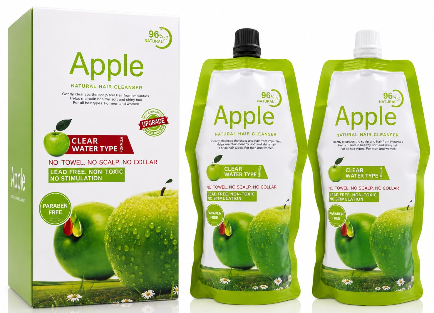 Apple Ammonia-Free hair colour cream Clear Water Type Hair Color Shampoo, For Men & Women, Instant Grey Hair Coverage, Long Lasting Natural Looking Color, Easy No-Bowl No-Brush Application (NATURAL BLACK)-image-21