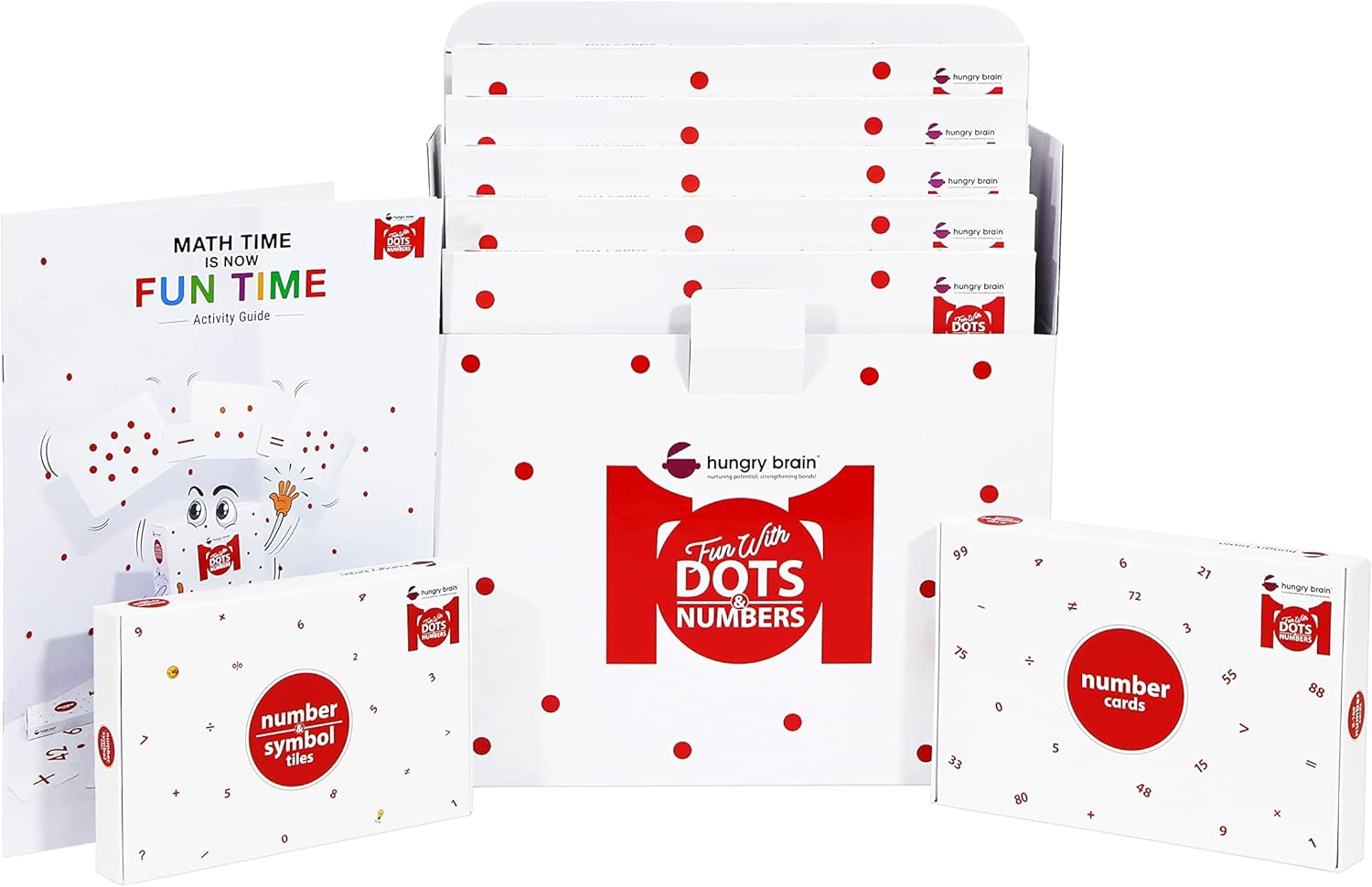 hungry brain Pack of 10 Combo & Maths Program Flash Cards for Toddlers 1 Year I Montessori, Preschool Learning Activities and Kindergarten Educational Flash Cards for Kids