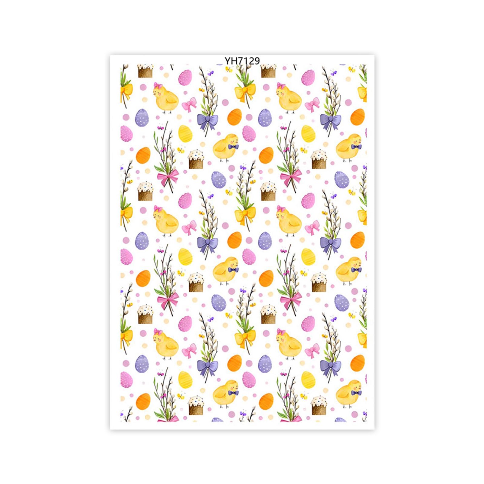 YWLUUOO Easters Colored Eggs Transfer Paper Water Soluble Clay Transfer Paper Decal for Clay Earrings Jewelry Making