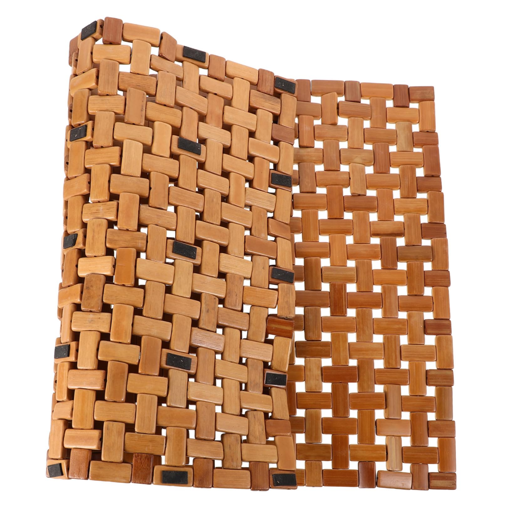 Tapis de bain antidérapant en bambou pliable pour salle de bain et spa