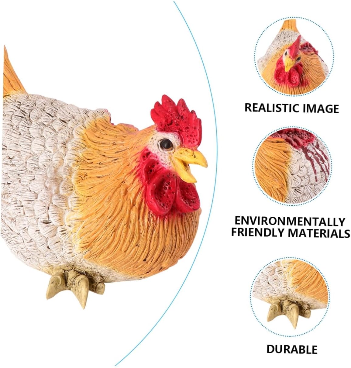 Amosfun Halloween Simulation Hen Decoration Realistic Tricky Props for Spooky Parties Eye-catching Creepy Decor for Halloween Carnivals and Costume Events Design Fine Craftsmanship