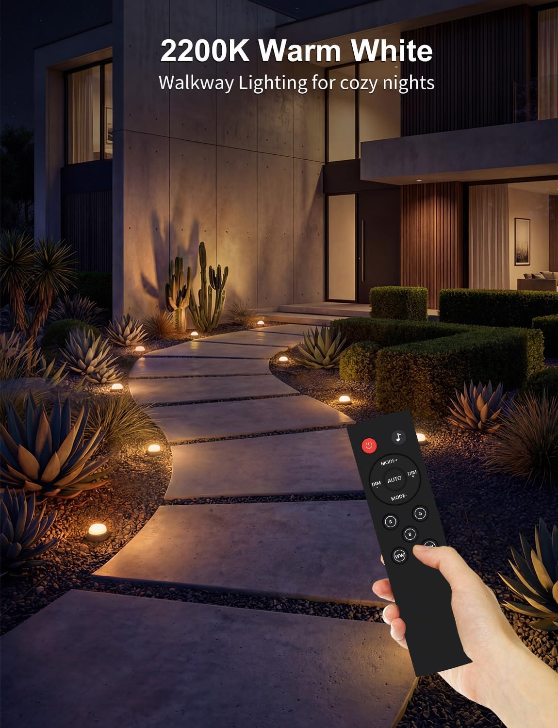 APPECK Smart Outdoor Ground Lights 15 Pack, 32FT RGBW Color Changing Pathway Lights Wired, IP65 Waterproof Landscape Lighting, for Path Yard Lawn Patio Holiday Party Decor, with App & Alexa Control - Image 8