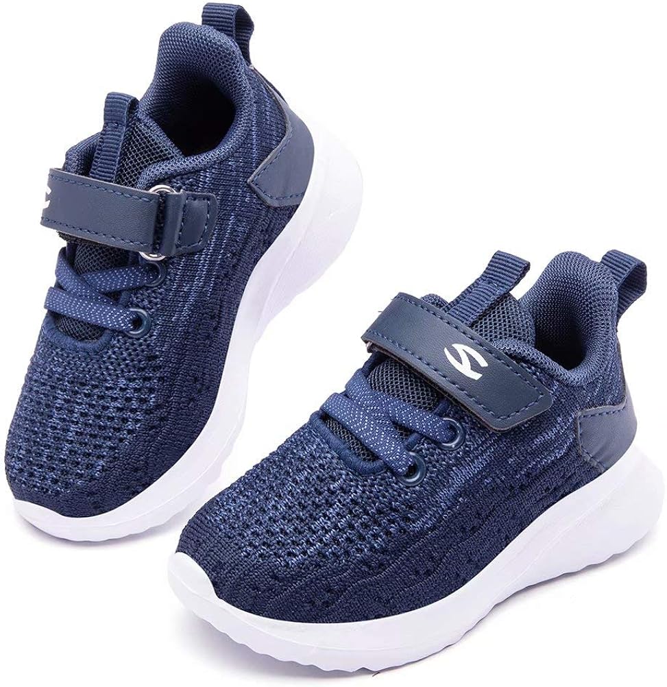  | HOBIBEAR Kids Breathable Knit Sneakers Lightweight Mesh Athletic Running Shoes | Running