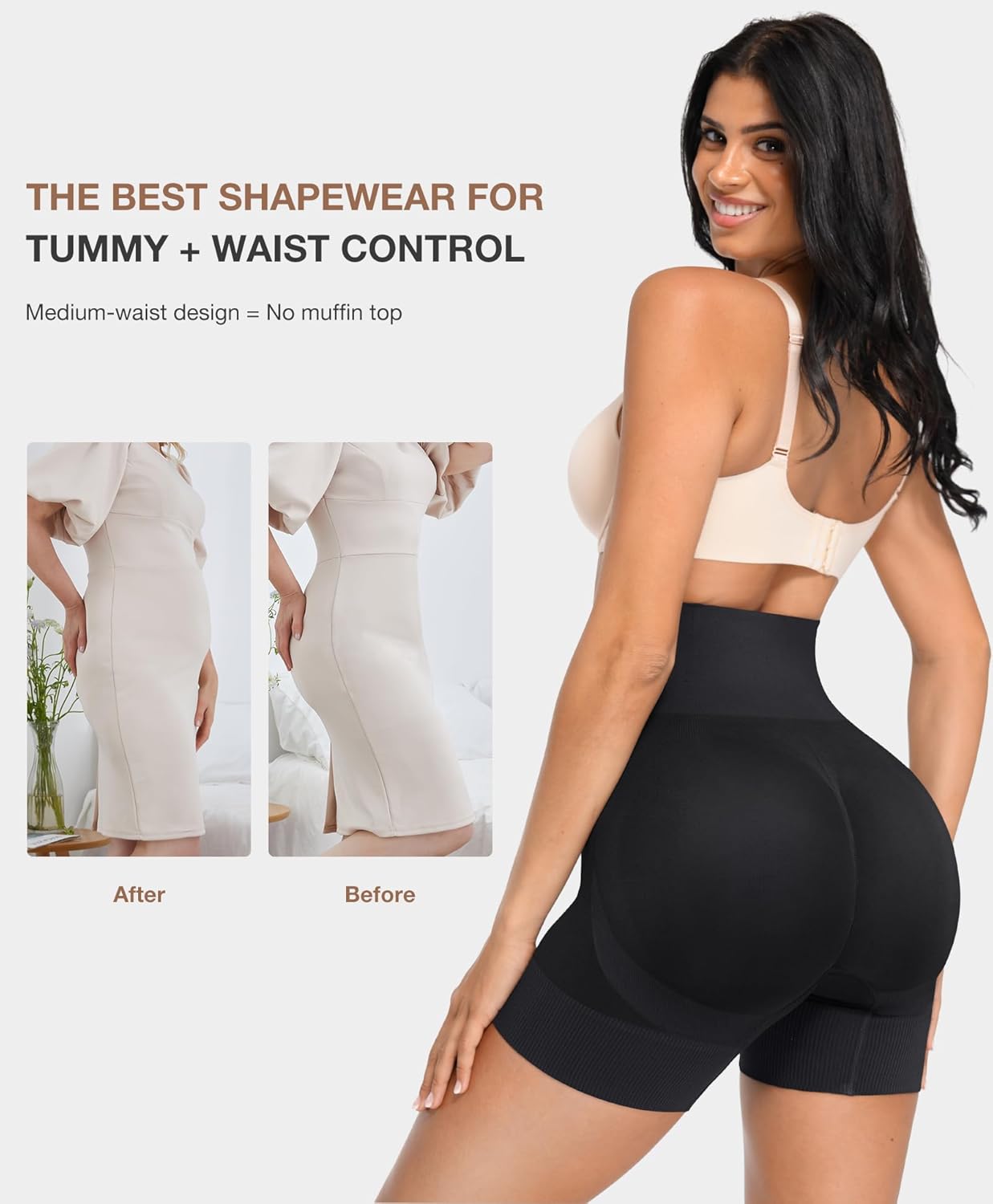 Lover-Beauty Tummy Control Shapewear Shorts for Women Butt Lifter Body Shaper Thigh Slimmer Seamless Girdle Shorts - Image 5