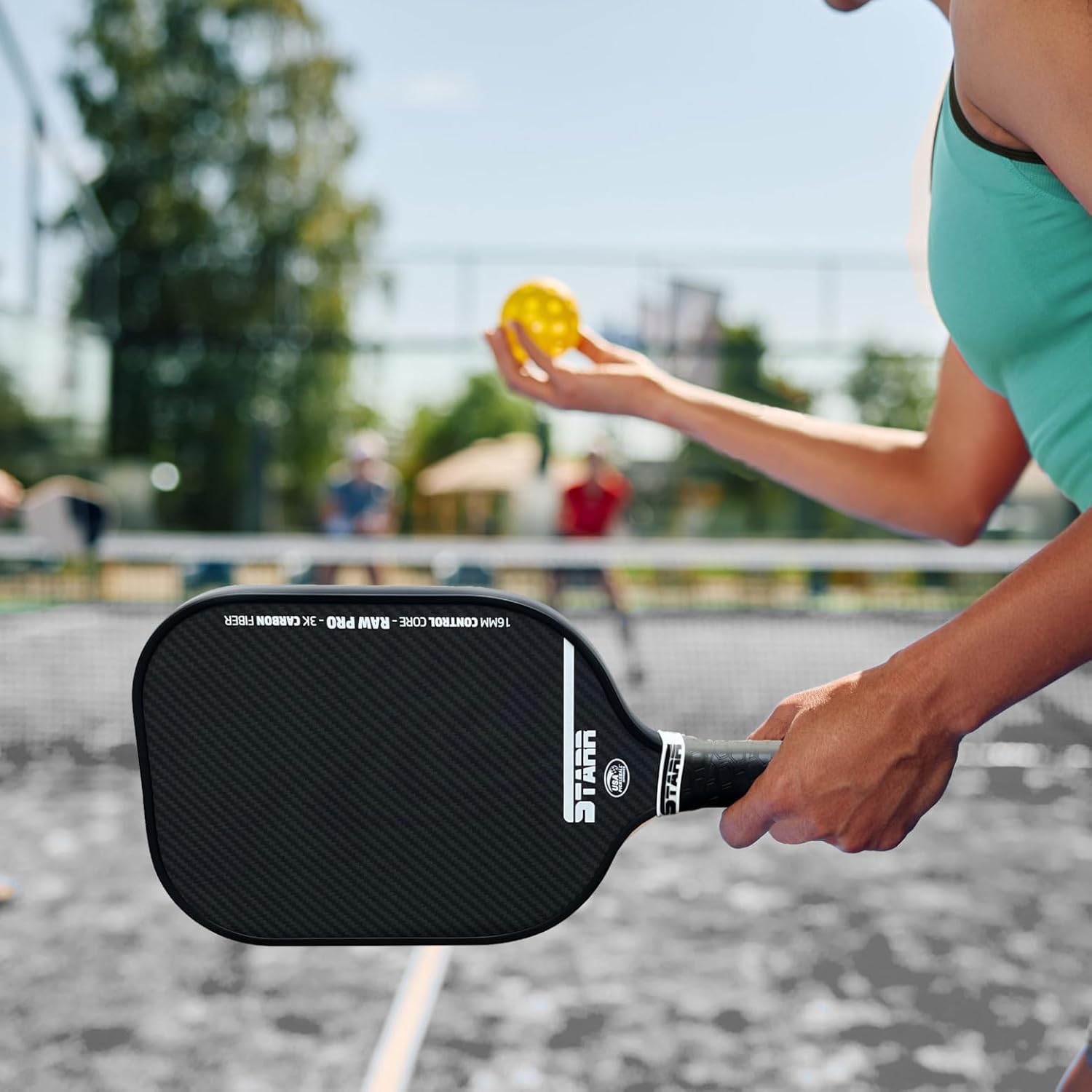 STARR Raw Pro Pickleball Paddle | 16mm Honeycomb Core | 3K Carbon Fiber Control Surface