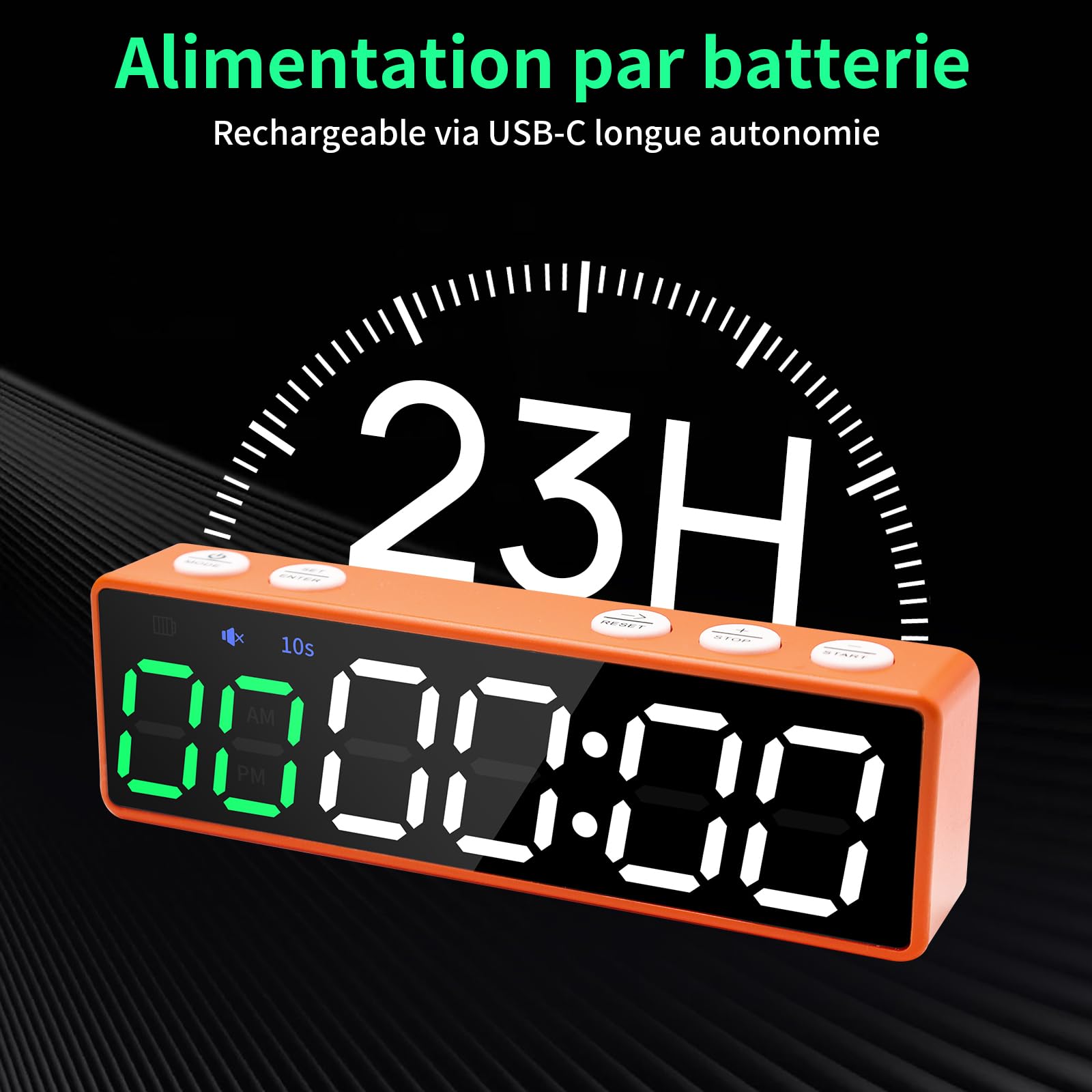 LUCKY TIME Minuteur de Gym, Timer Crossfit, chronomètre aimanté Portable