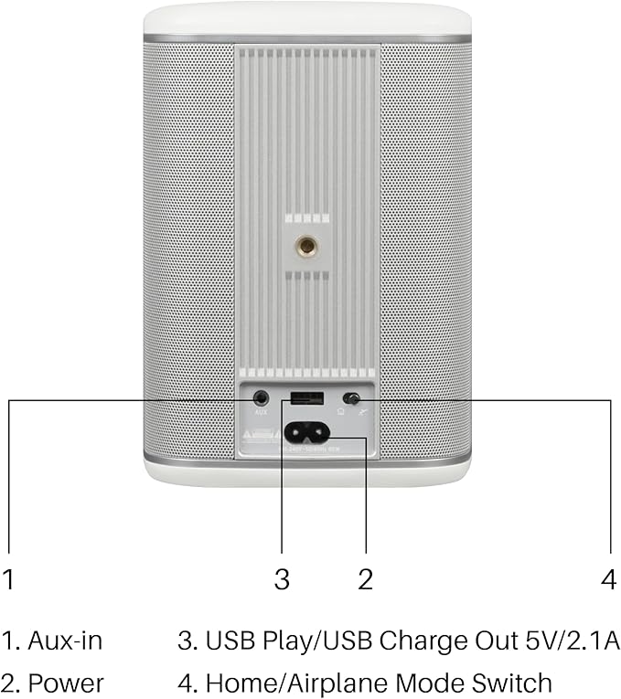 RIVA Upgraded Arena Wi-Fi Bluetooth Hi-Fi Speaker, 6 Drivers, 50W, Multiroom Music System, Supports Airplay 2, Chromecast, Spotify, Tidal and More Streaming (White)
