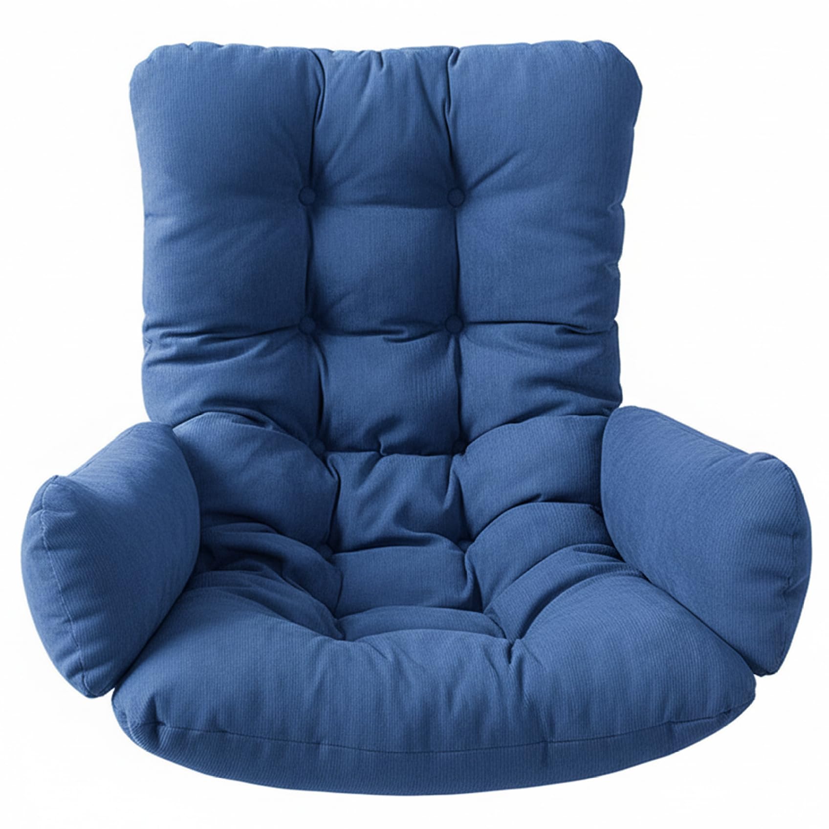 Bonalake Egg Chair Cushion, Thickened & Comfort Swing Chair Cushion with Removable Cover for Indoor Outdoor Hanging Chairs, 19.7×49.2in, Blue Swing