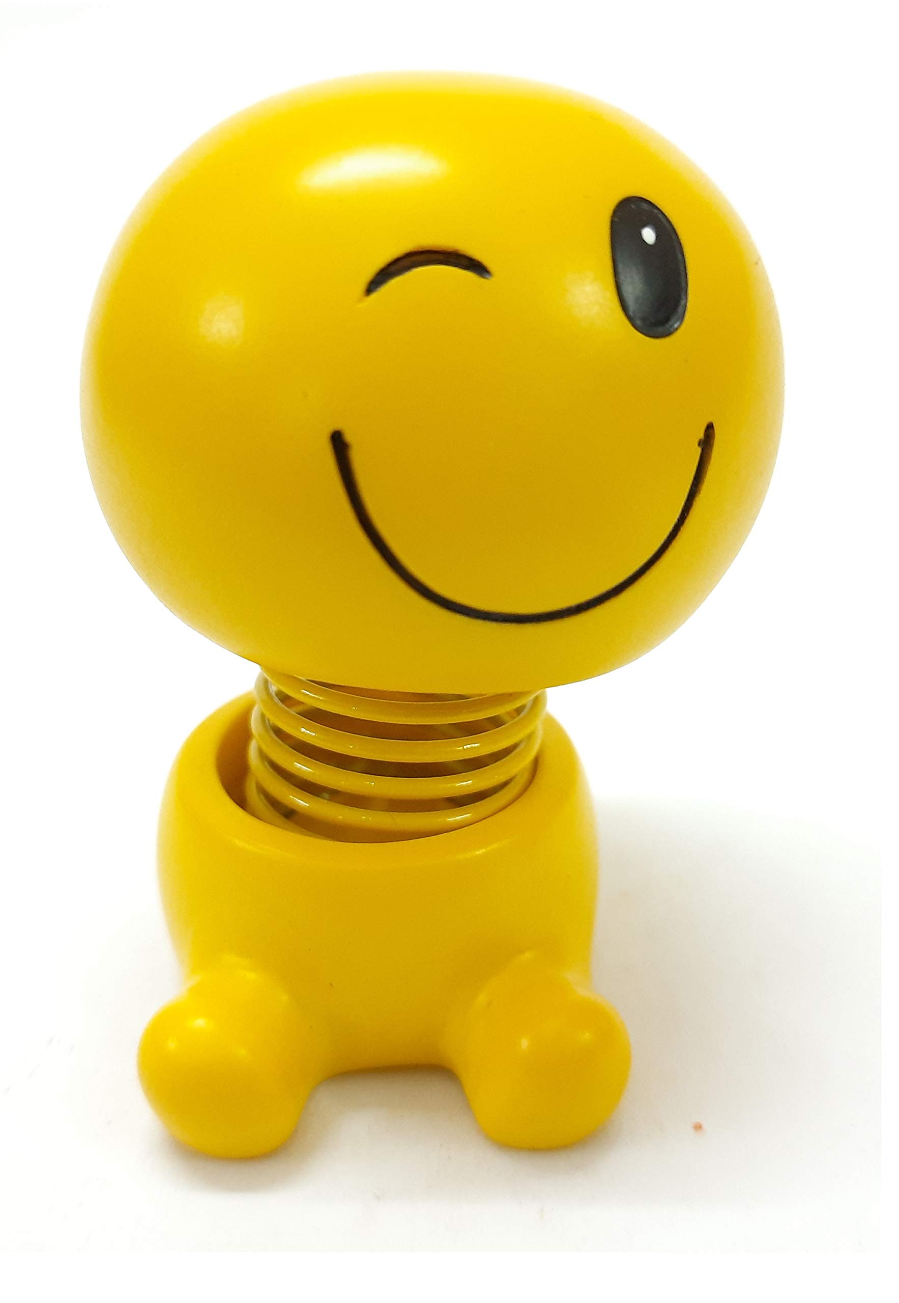 AFTERSTITCH Car Dashboard Toy Figure Dancing Bobble Head Dashboard Accessories Cat Smiley Emoji Hulla Doll Miniature Decorative Items for Gift and Home Living Room Decoration