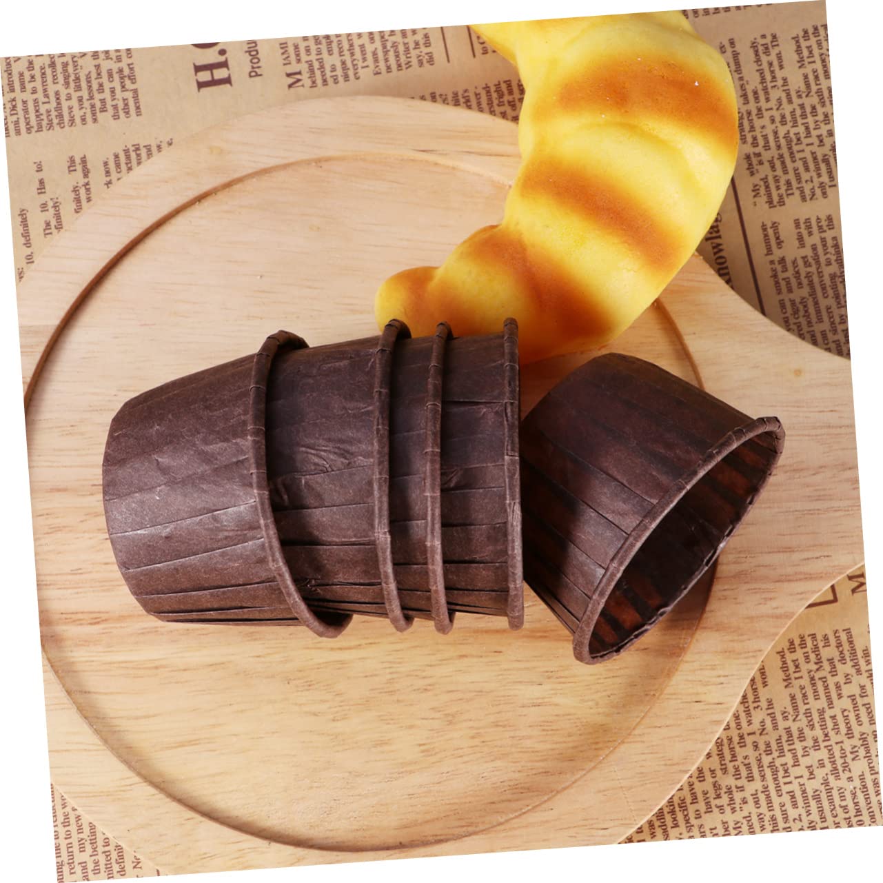 IMIKEYA 300pièces Caissettes à Muffins Papier Doré Moules à Cupcake Antiadhésifs Résistants à Huile Accessoire De Cuisine Pour Pâtisseries Et Desserts