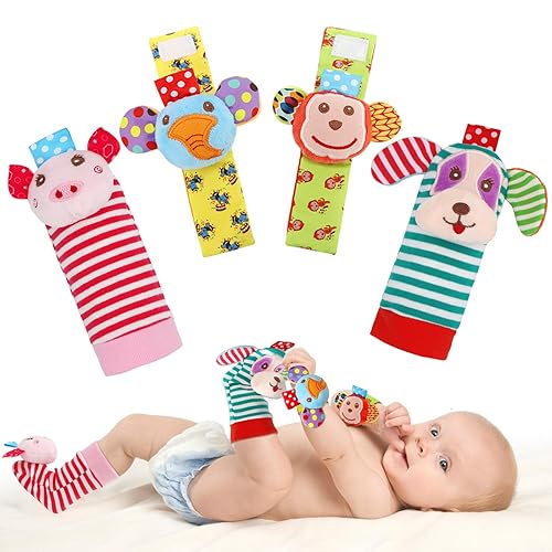 Juguetes de sonajero para bebés de 0 a 3 años, juego de calcetines buscadores de pie para muñeca de bebé, regalo de cumpleaños para niños recién