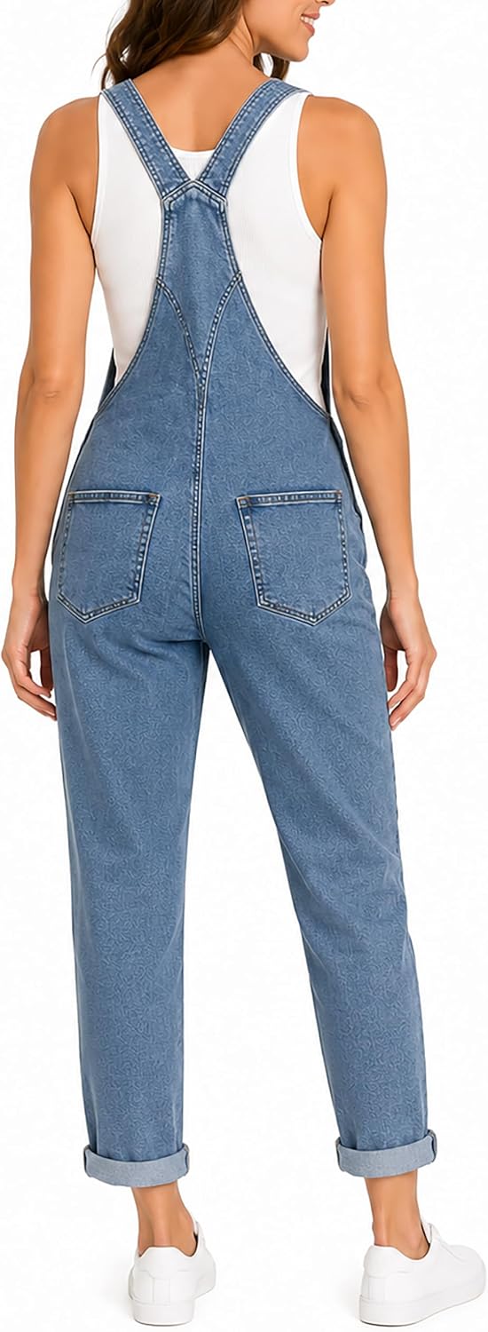 Women's Casual Stretch Adjustable Denim Bib Overalls Jeans Pants Jumpsuits