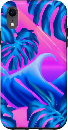 Funda hawaiana para iPhone XR Hawaii Vaporwave Sunset Synthwave
