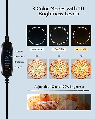 Miniatura 2 de Takerers Caja de Luz de Estudio Fotográfico de 12"x12"x12" con Cabina de Fotografía con 120 LEDs, 3000-5700K Ajustable, 6 Fondos de Colores, Carpas