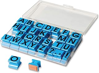 Educational Insights Alphabet Rubber Stamps - Uppercase 5/8", Set of 26 Letters and 4 Punctuation Marks: Perfect for Homeschool & Classroom, Ages 4+