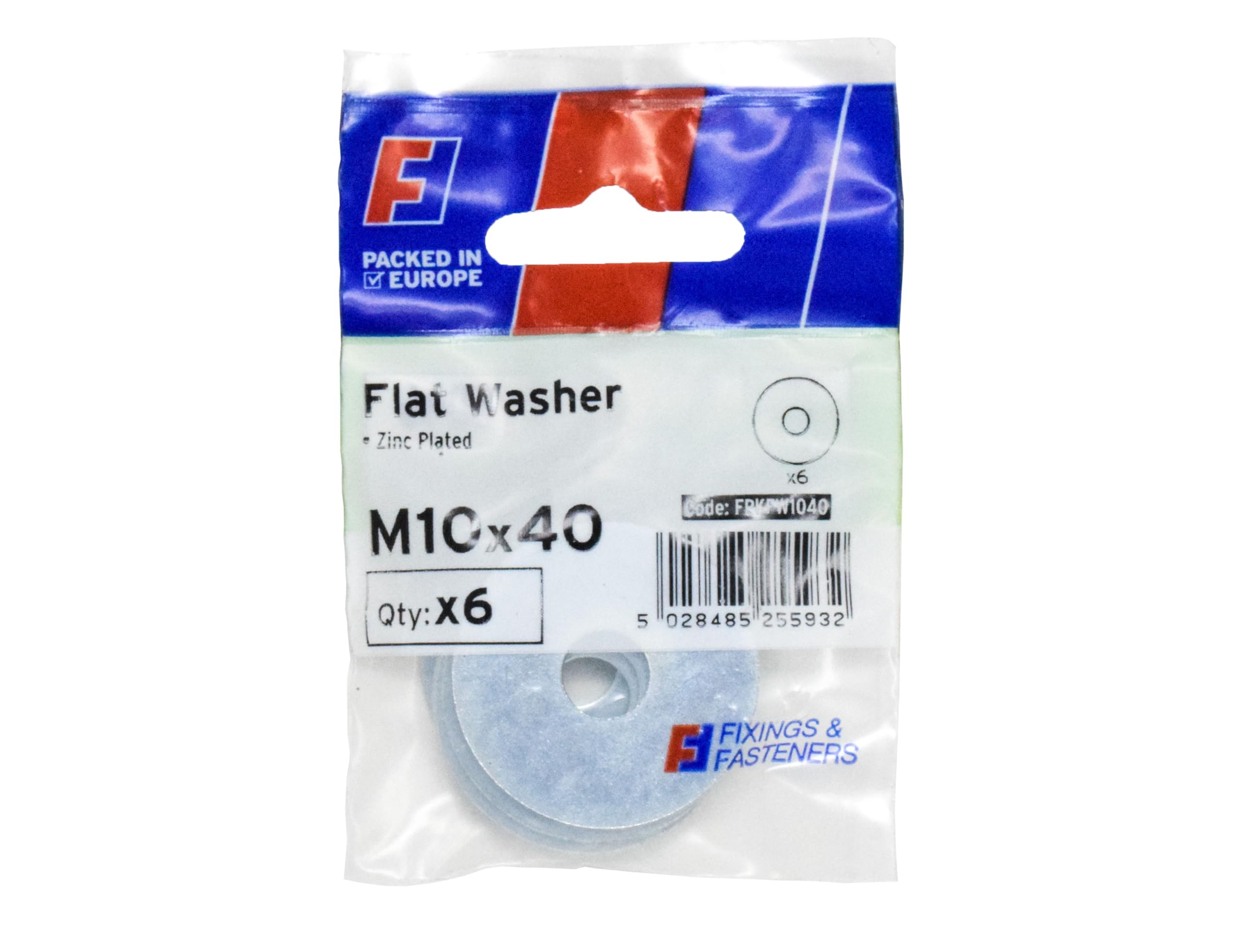 Forgefix Fpkfw1040 Flat Washers Zp M10 X 40Mm Forgepack 6 Forfpkfw1040 5028485255932