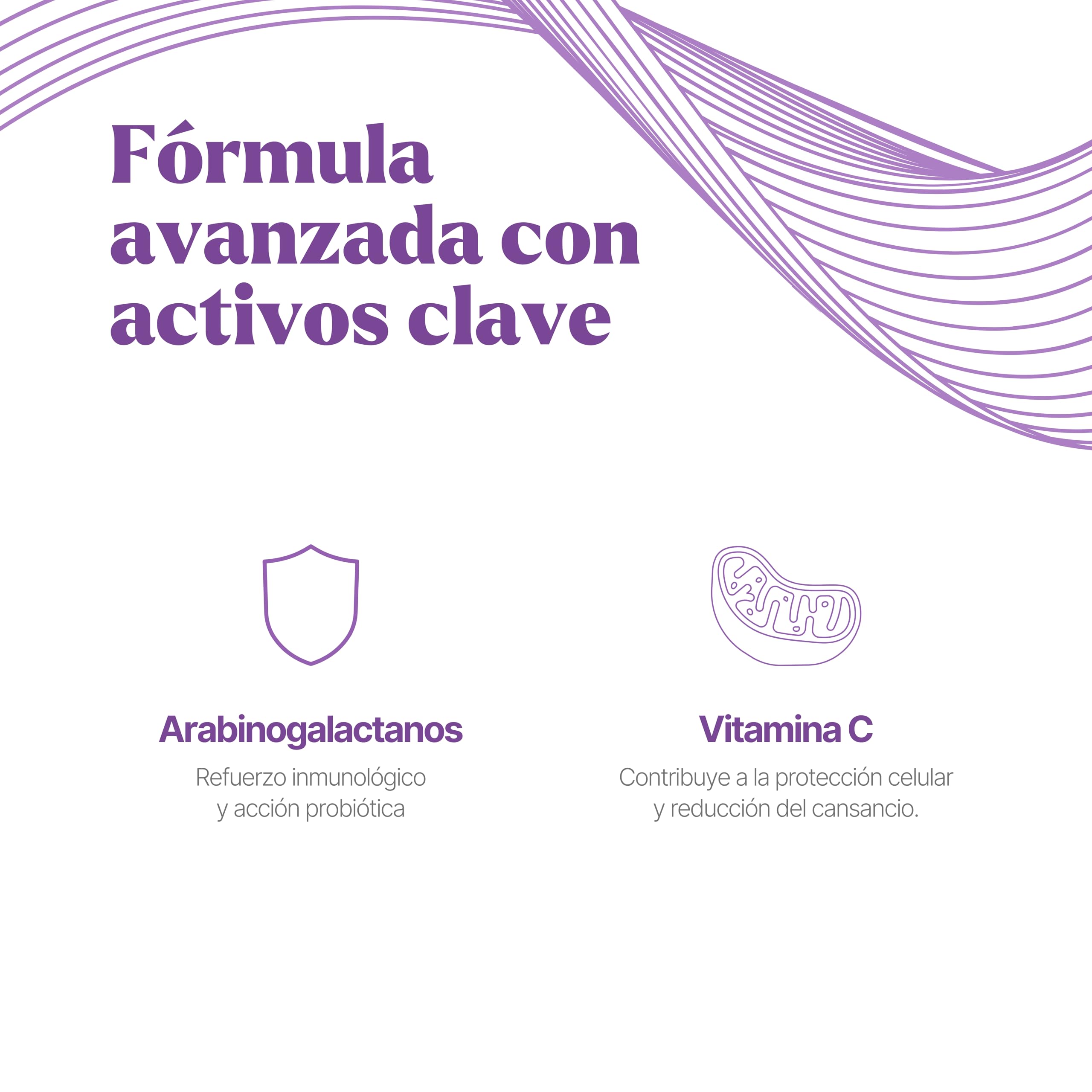 PS Inmune Plus - Vitamina C y Arabinogalactanos con Acción Antioxidante y Antiinflamatoria, Refuerza el Sistema Inmune y las Defensas, Ayuda con el Cansancio y Fatiga |100 g (Polvo)