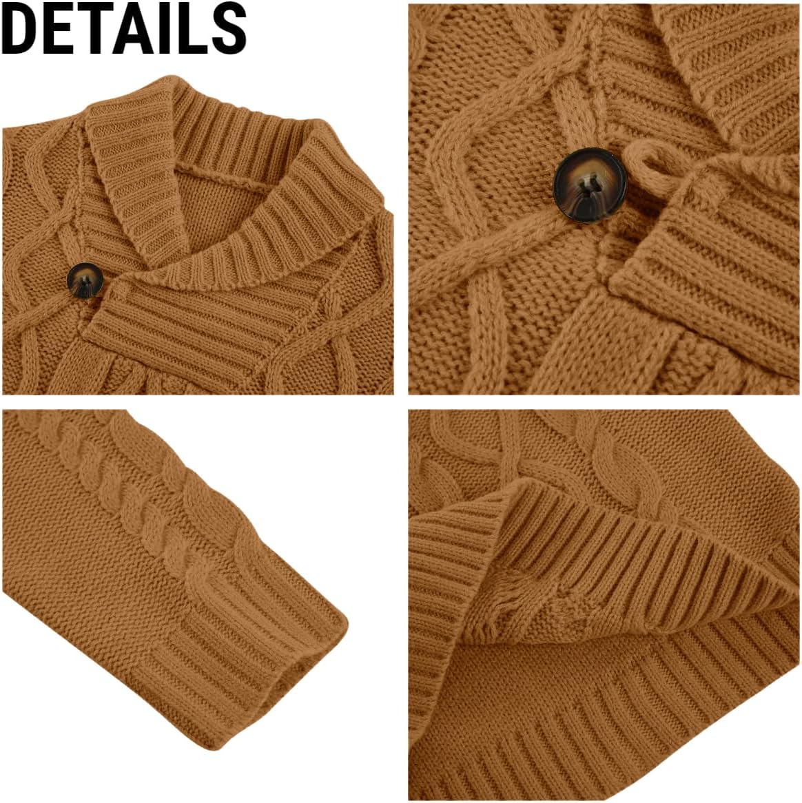 PASLTER Boys Girls Pullover Sweater Shawl Collar Cable Knit Fall Winter Sweaters - Image 5