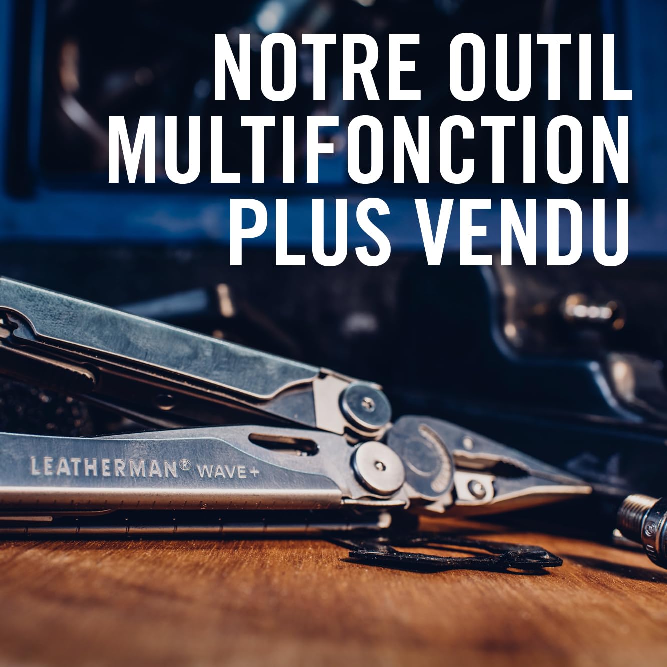 Leatherman Wave+ Outil Multifonction - Outil 18-en-1 en Acier Inoxydable pour Usage Intensif avec Lames, Pinces et Coupe-Fils - Noir