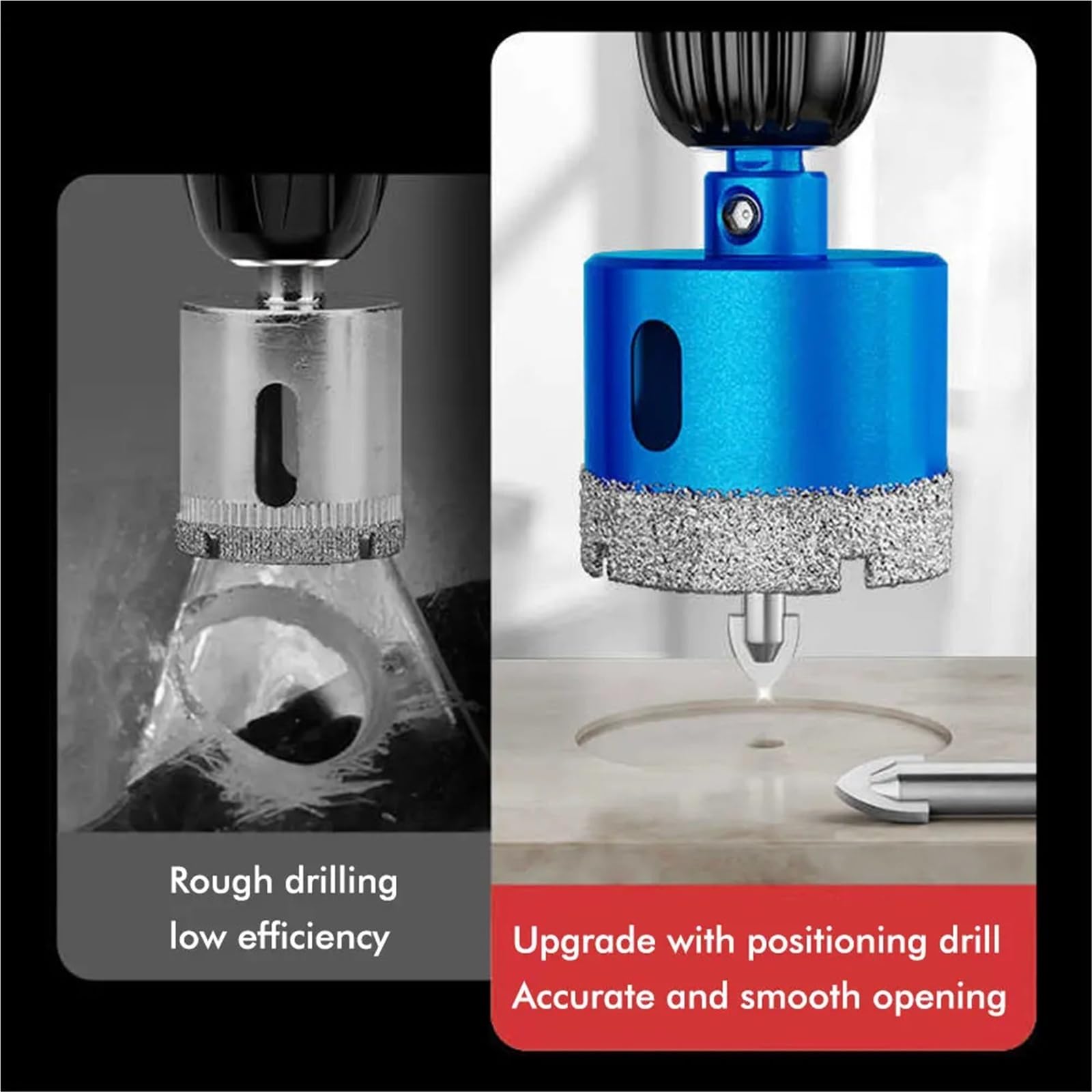 1pc 18-110MM Diamond Coated Drill Bits Set Ceramic Tile Hole Saw With Position Drill For Glass Marble Granite Stone Porcelain(90mm)