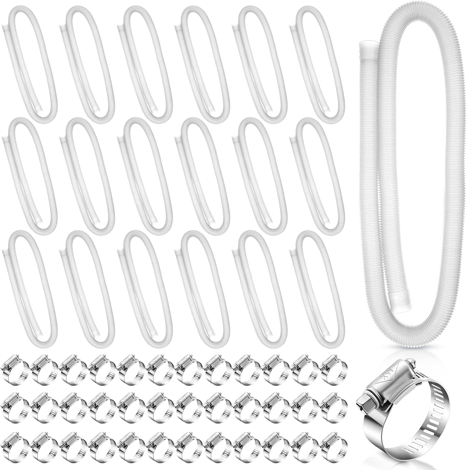 18 Pcs 59" Swimming Pool Replacement Hose Above Ground Pool
