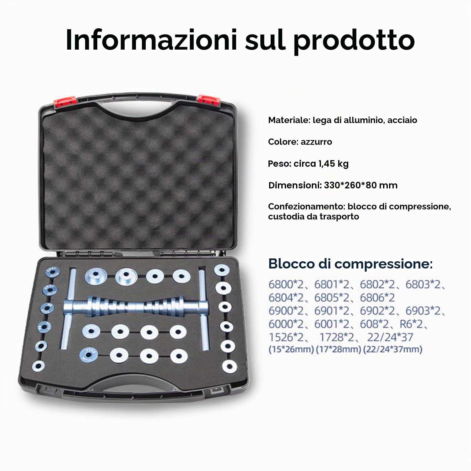 Kit Inferiore Bicicletta,Estrattore Movimento Centrale Bici,Set Pressa per Cuscinetti Interni per Bicicletta,Attrezzo Universale professionale per Pressare i Cuscinetti del Mozzo della Ruota da MTB