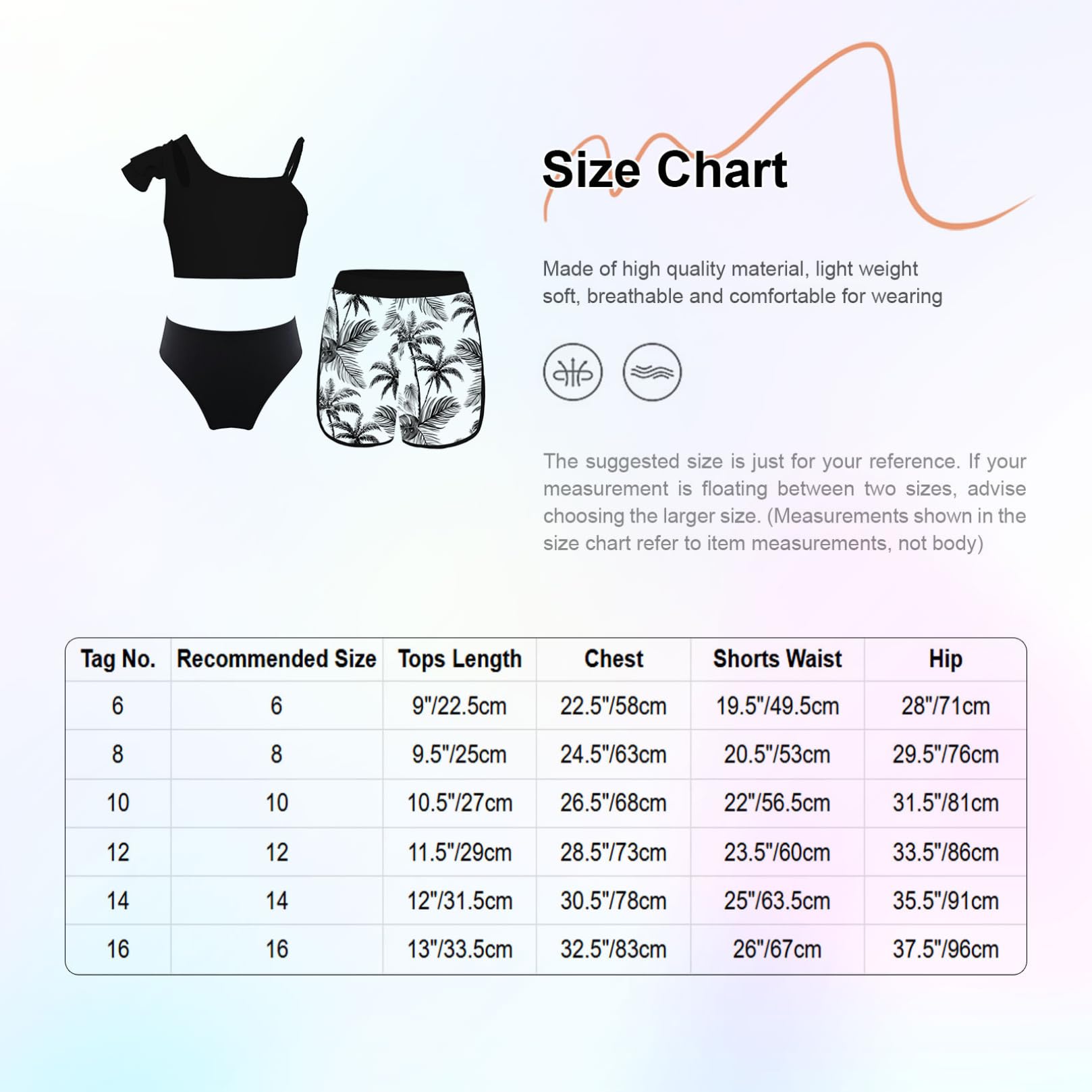 ranrann Ensemble Maillot de Bain Fille Enfant Ado 3 Pièces Débardeur + Bas de Bain + Short Imprimé Tropical Natation Plage 5-16 Ans