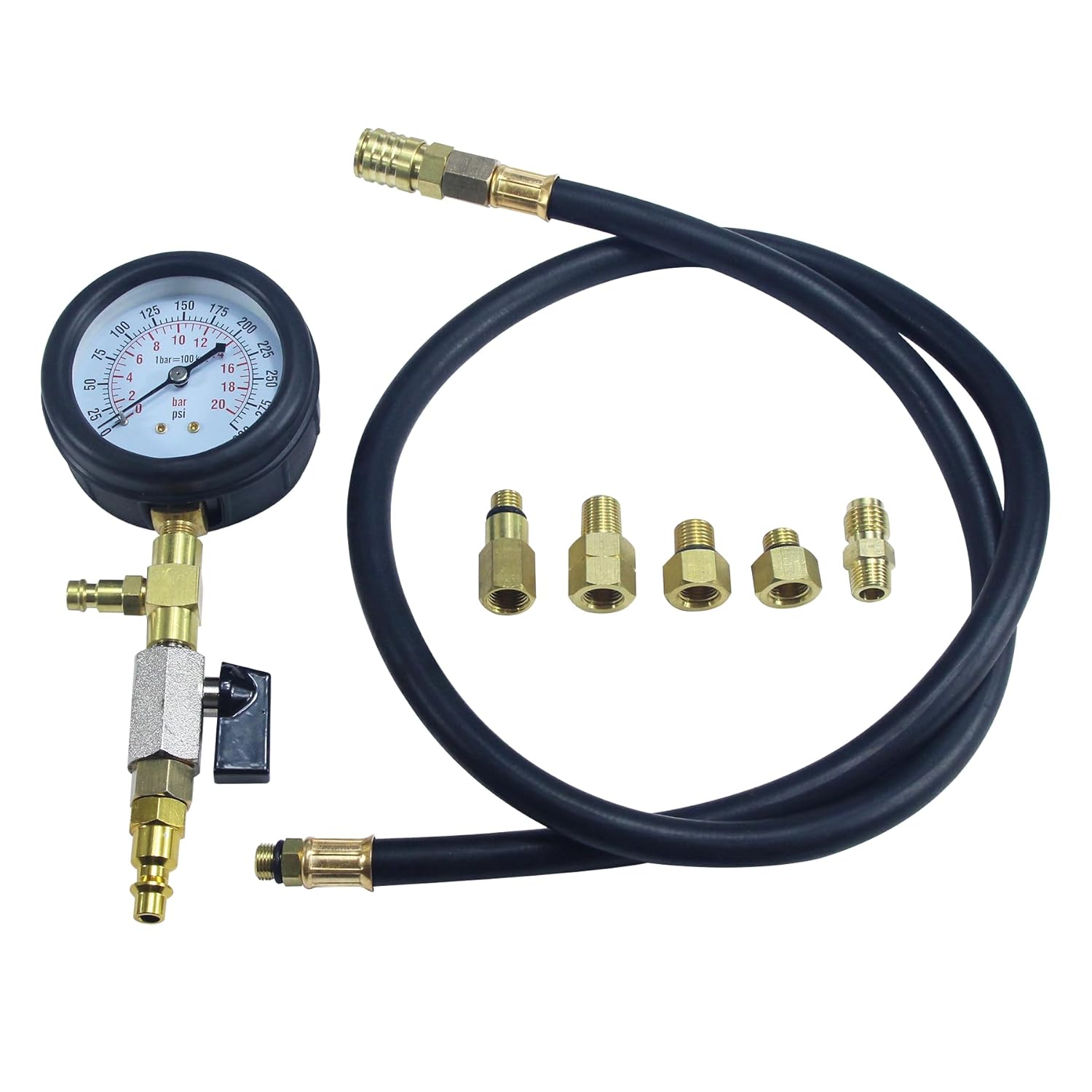 General Automotive Air Shock Absorber Test Tool Air Suspension Leakage Tester Car Air Shock Absorber Pressure Leak Inspection Gauge Compatible with Audi VW Benz BMW Porsche Land Rover Etc