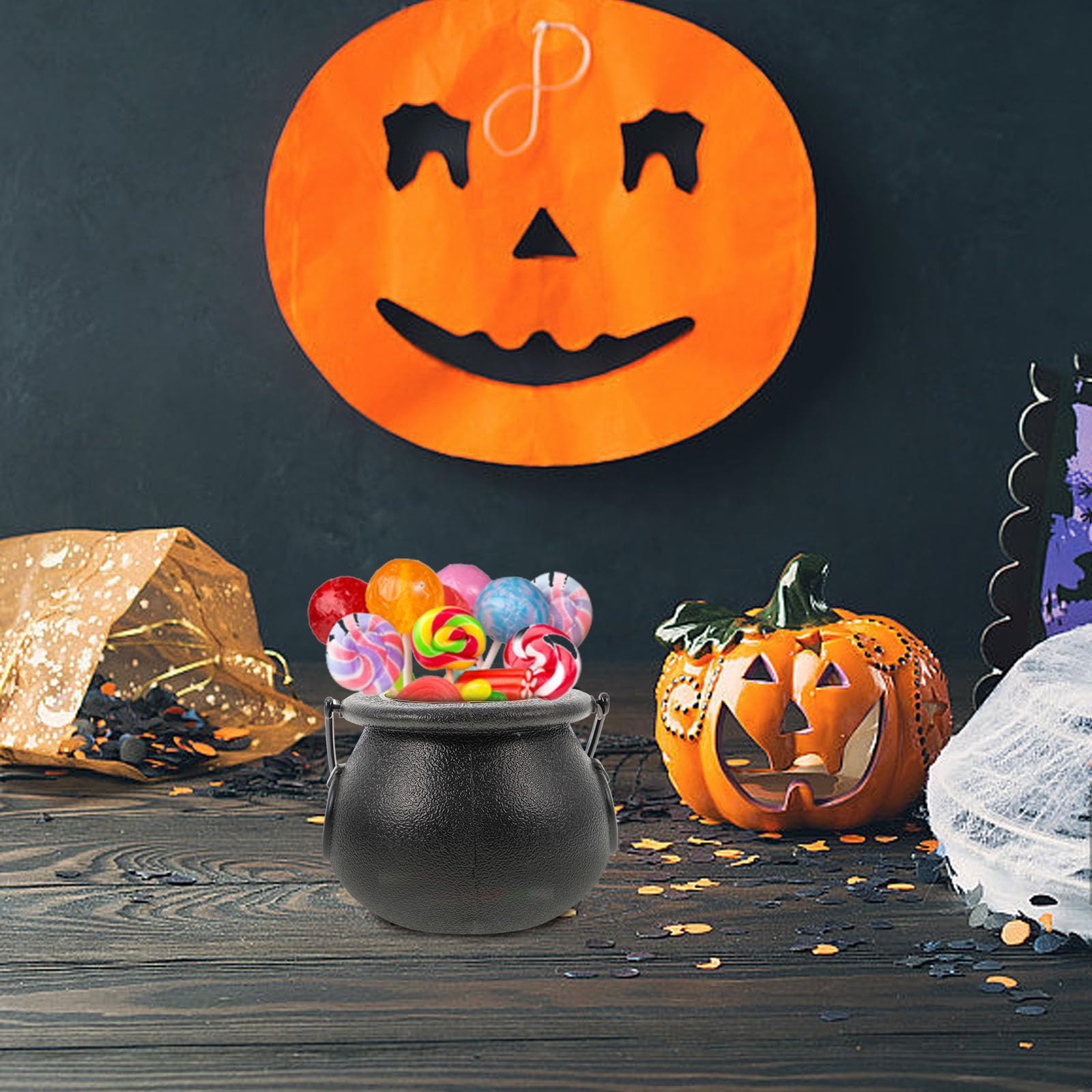 Mini Seau De Bonbons Chaudron,Seau Bonbons Halloween,Chaudron Sorciere