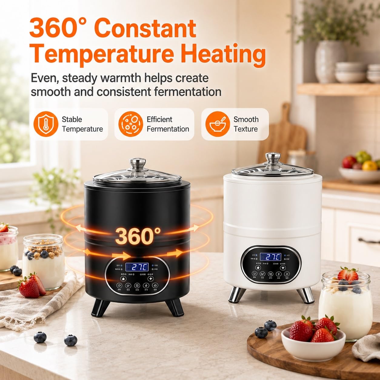 VZXATYOP Yogurtera con Temporizador, Incubadora De Fermentación De 8L/12L