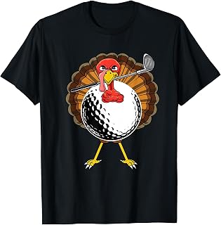 Funny Golfing Thanksgiving Golf Lover Turkey Day Golfer T-Shirt