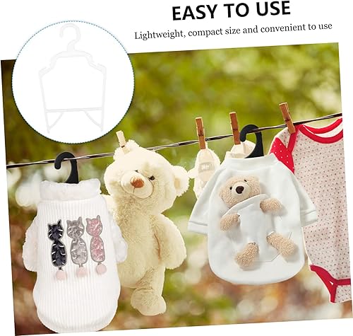 Miniatura 4 de Cabilock Perchas de ropa para mascotas, 20 unidades, para perros, soportes de ropa para perros, ligeros, compactos, para organizar el almacenamiento