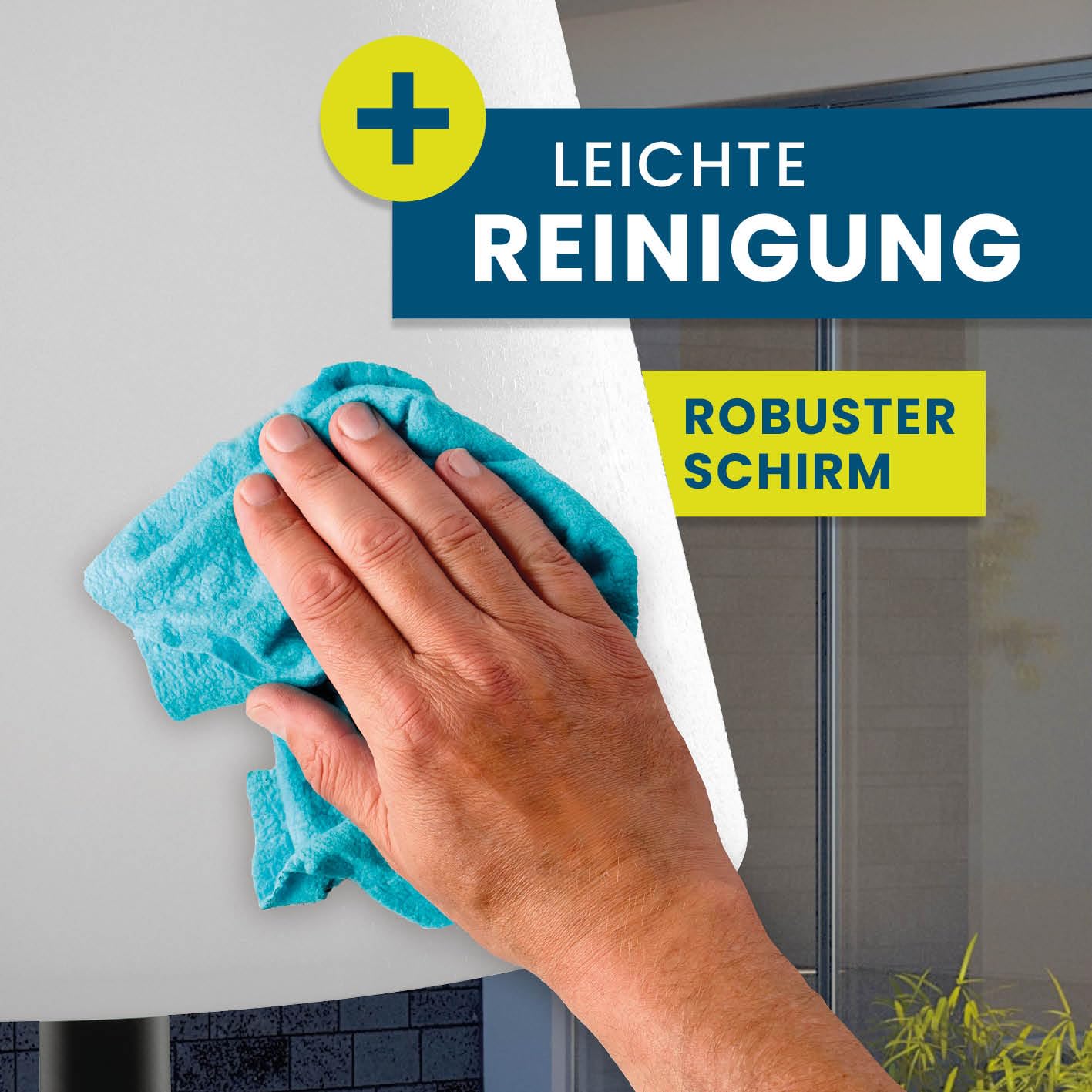 Hoberg XXL-Stehlampe für In- & Outdoor | 1,87 M große Lampe mit 3 einstellbaren Lichtintensitäten | Stimmungsvolle Standleuchte im zeitlos-modernen Design | IP-44 Wasser geschützt [schwarz, weiß]