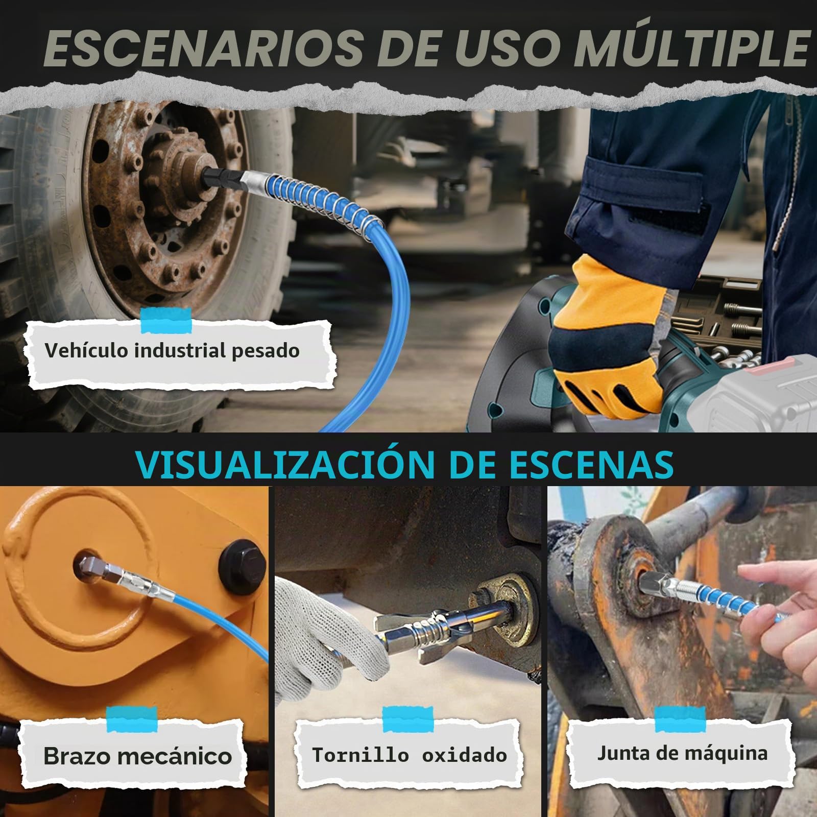 Pistola engrasadora para Makita de 18 V batería, 12000 PSI 160 g/min, prensa de engrase eléctrica, batería de 18 V, motor sin escobillas, indicador LED, engrasadora cuantitativa para máquinas pesadas
