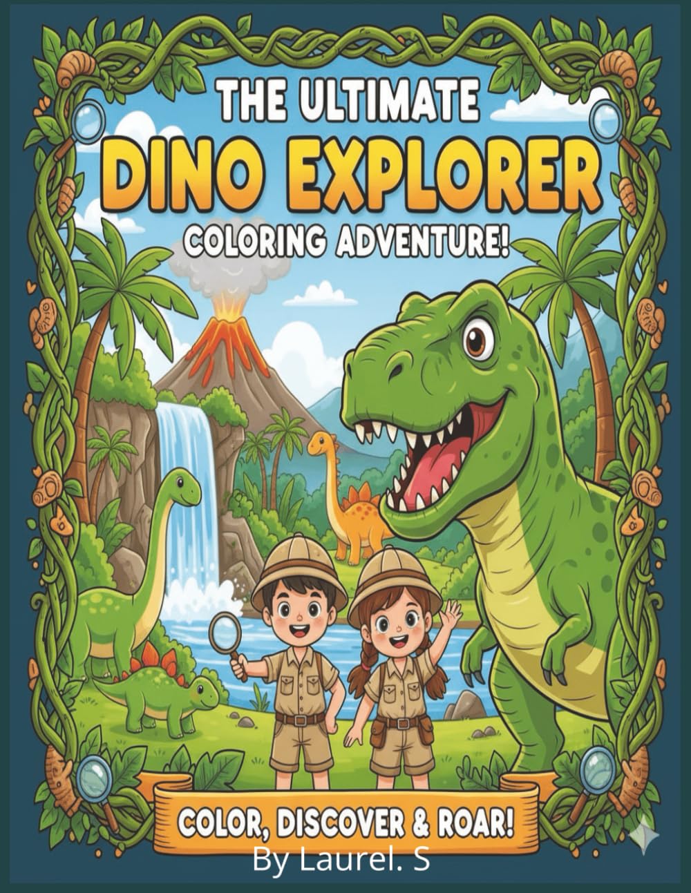 The Ultimate Dino Explorer Coloring Book. Color, discover and roar!