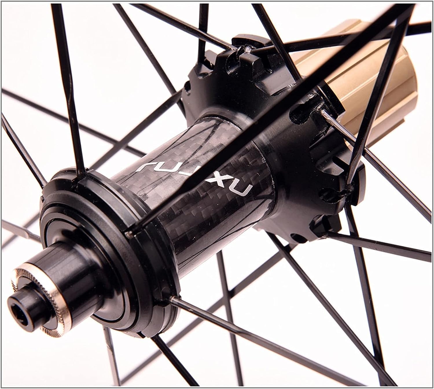 700c Rower szosowy Zestaw kół z piastą węglową 18/21 Otwory 40mm Obręcz V Hamulec Quick Release 7 8 9 10 11 prędkości (Color : Black)