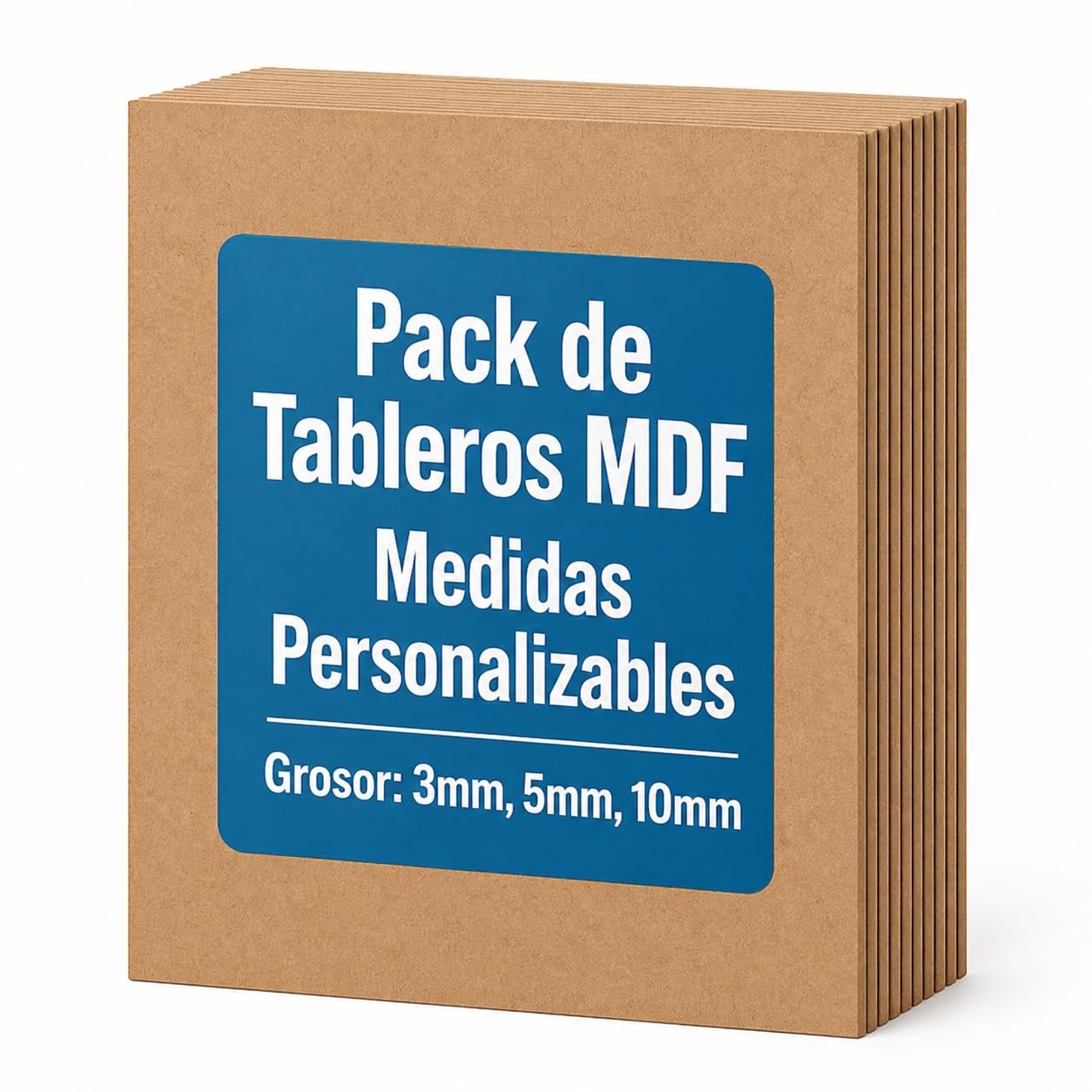 Tableros MDF (Madera DM) – Pack de Planchas para Manualidades, Corte Láser, Bricolaje, Maquetas, Marquetería, Artesanía, Modelismo, Calado, Decoración y Proyectos Escolares (10mm - 50x40cm - 10 uds)
