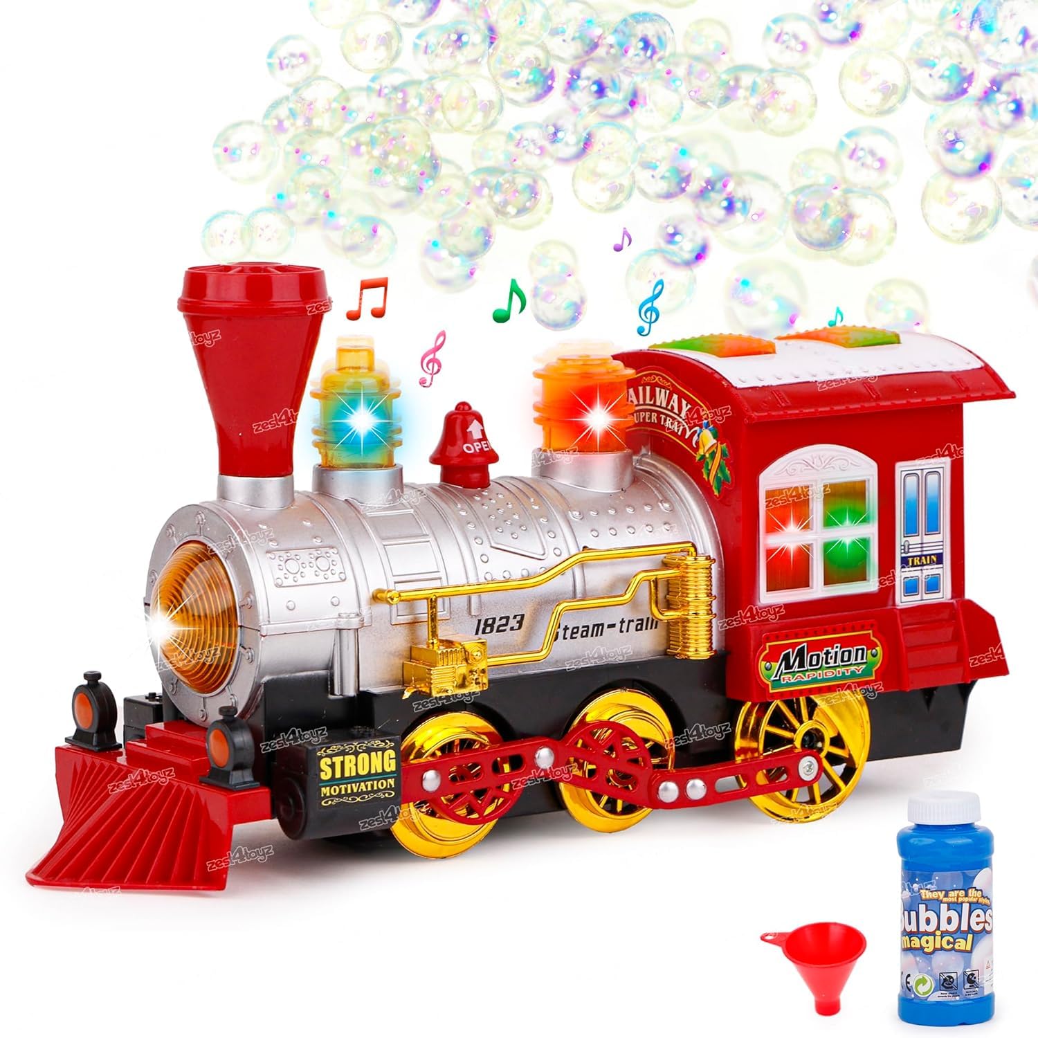 PAMPAM Bubble Train Toy for Kids, Steam Train Locomotive with Lights, Sounds, Bump N Go, Bubble Blowing (B0DF6R9RDF) Amazon Price History, Amazon Price Tracker