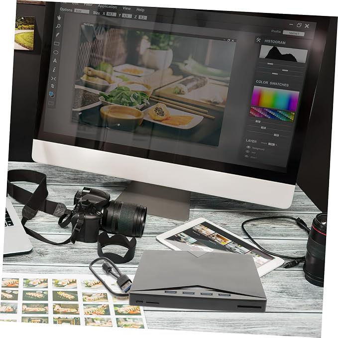 Unidad externa USB portátil para CD y DVD con diseño antideslizante miniatura 7
