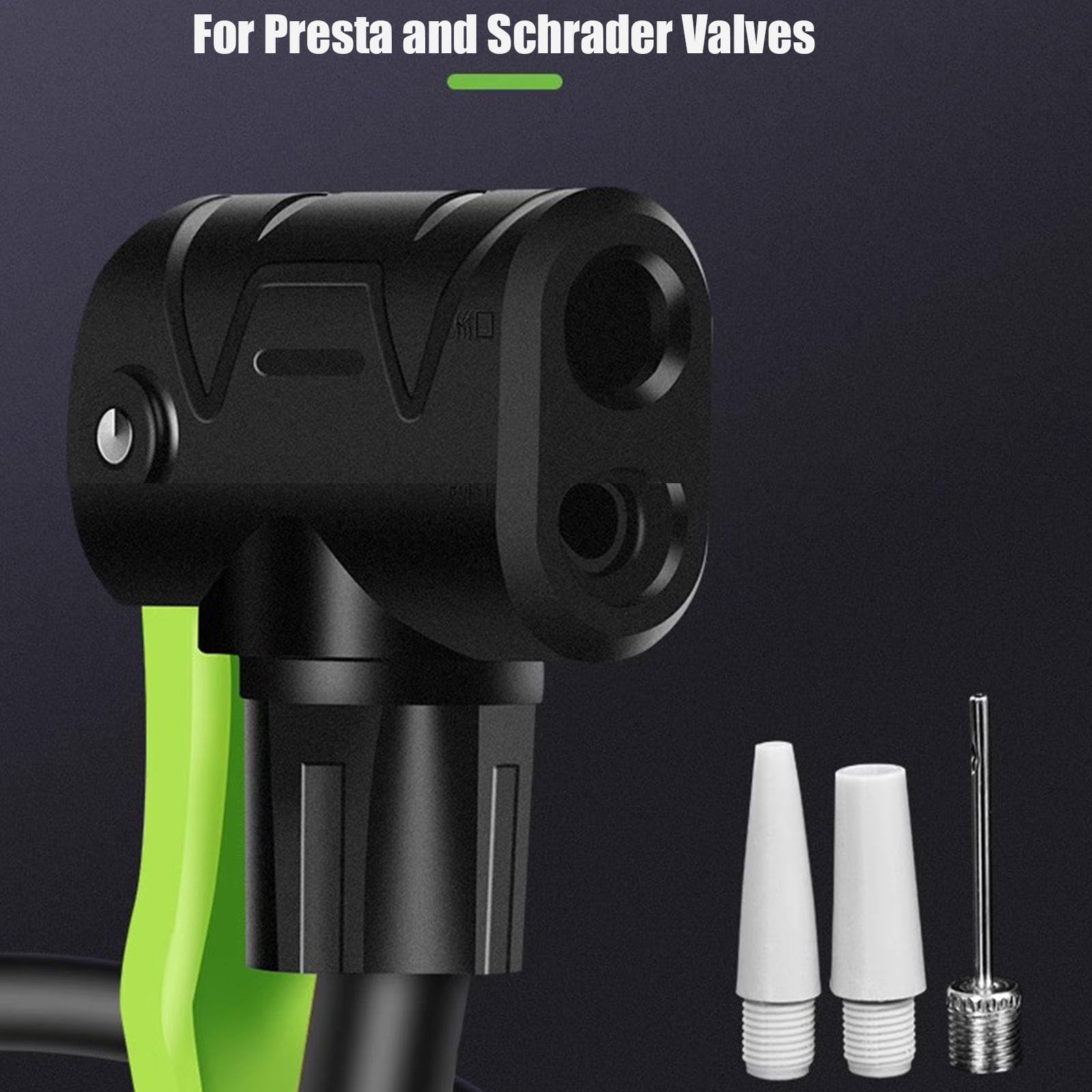 Bomba de Piso para Bicicleta con Manómetro - Bombas de Aire Portátiles con Válvula Presta y Schrader para Neumáticos, Pelotas, Globos E Inflables de Bicicleta de Montaña de Carretera