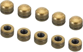 PATIKIL M5x0.8 Cap Nut, 25 Pack Acorn Nut Screw Knob Cap Insert Bolt Cover Female Thread Knurled Decorative Hardware Fittings Light Fixtures Bronze