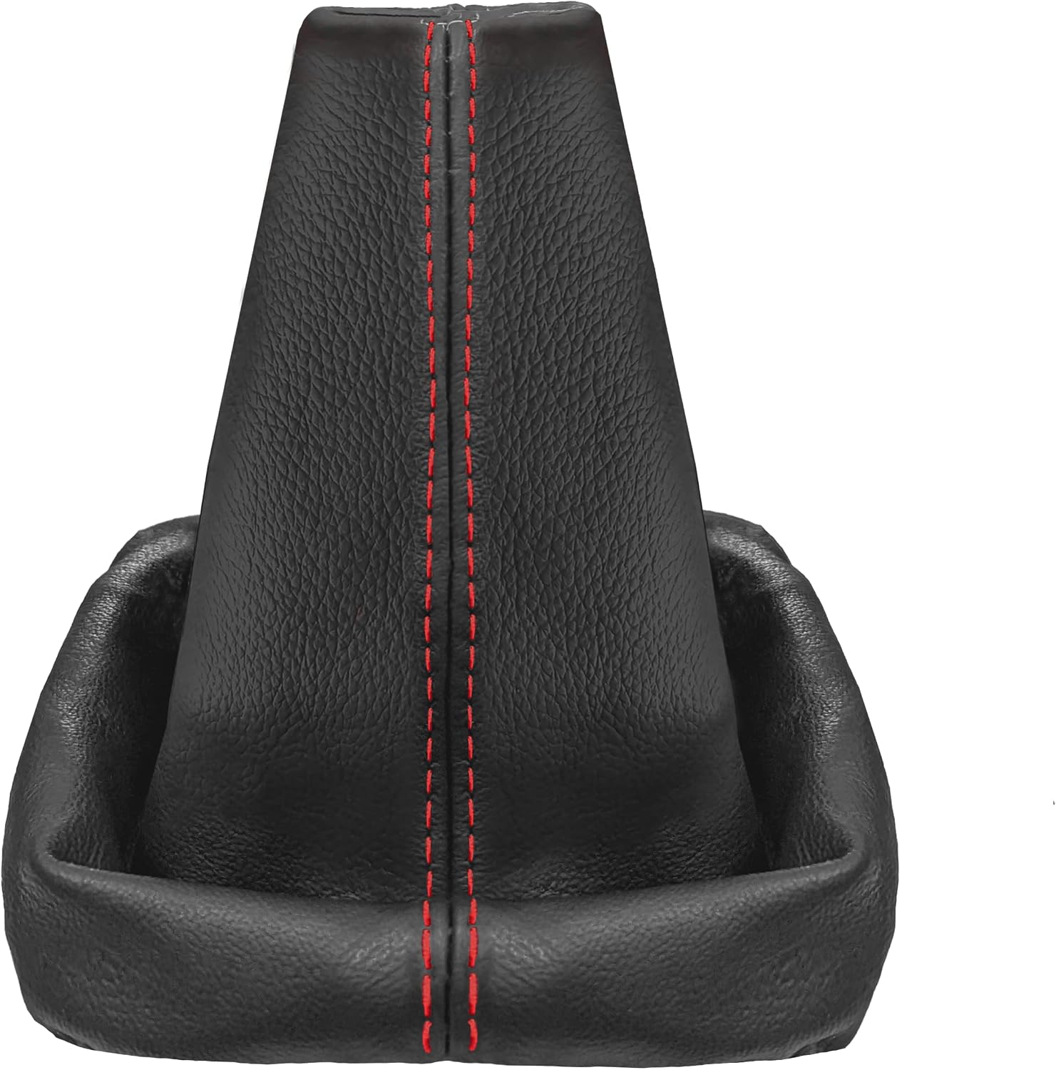 L & P Car Design Shift Boot Cover Genuine Leather Compatible with VW Passat B5 MK5 5 V 1996-2005 Manual Transmission Black red Stitch