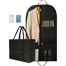 43" Travel Garment Bag, Lightweight Suit Cover with Window and Pocket