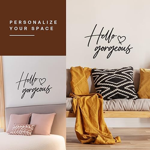 Miniatura 7 de Vivegate Letrero decorativo de pared de metal de Hello Gorgeous - 20 x 15 pulgadas negro moderno hermoso y hermoso letrero de pared de Hello