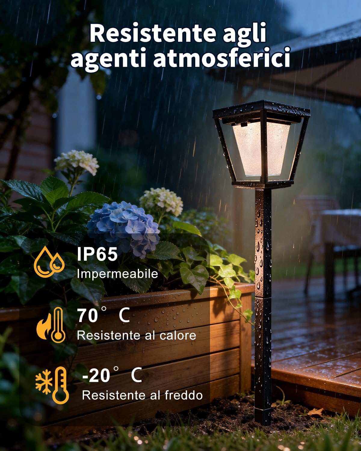 BRIMAX Lampade Solari da Giardino con Picchetto, 3000K/6000K Regolabili | 4 pezzi, IP65 impermeabili, accensione automatica, per vialetto, terrazza, giardino, sentiero, decorazione esterna