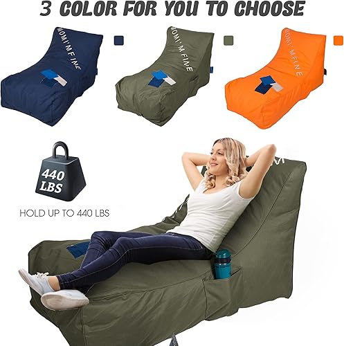 Miniatura 6 de Puf  Silla de suelo, sofá de espuma viscoelástica con tela Oxford a prueba de suciedad y bolsillo lateral para niños de 2 años en adelante, mamá