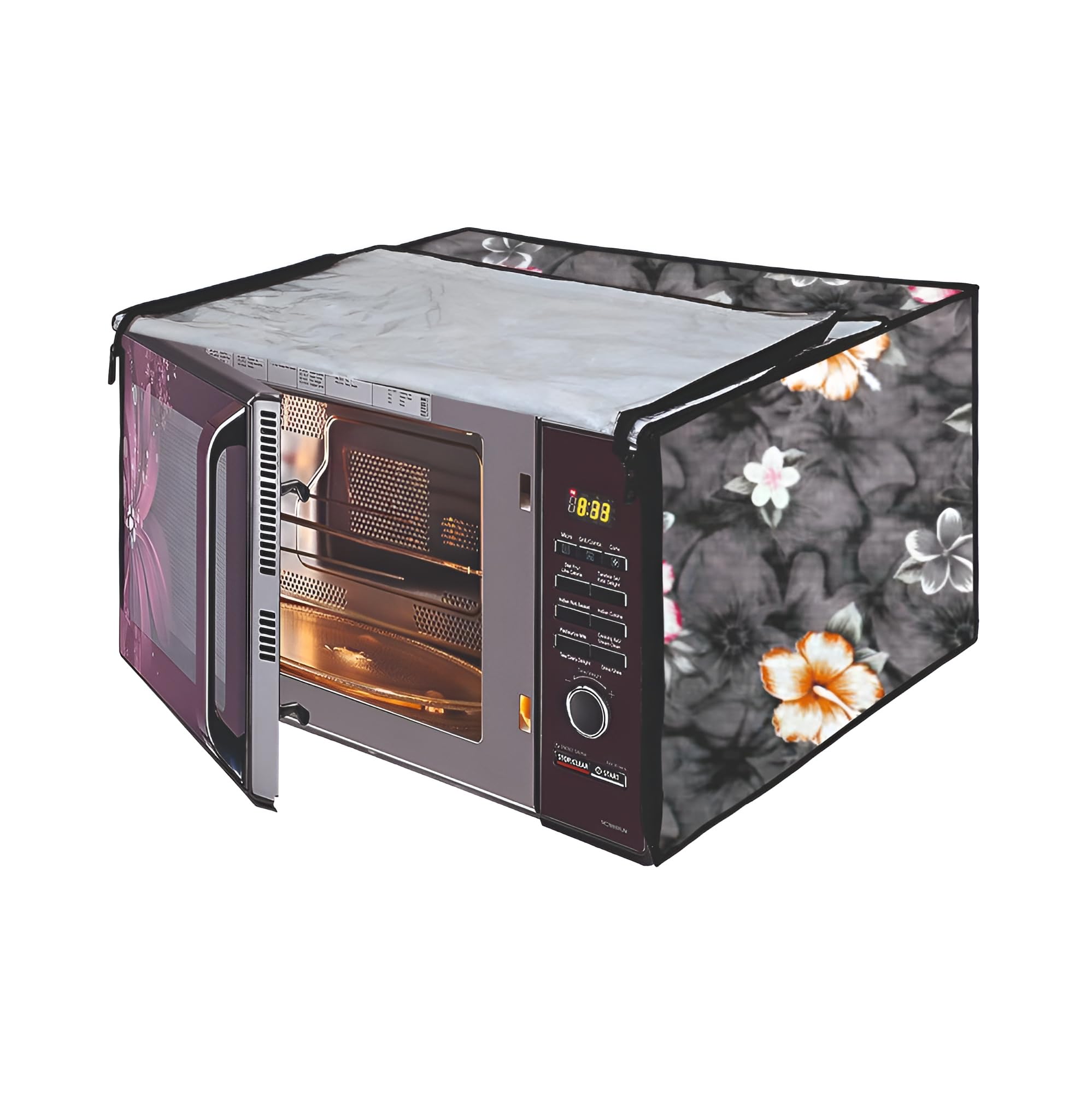 Microwave Oven Cover - Floral Digital Print -7