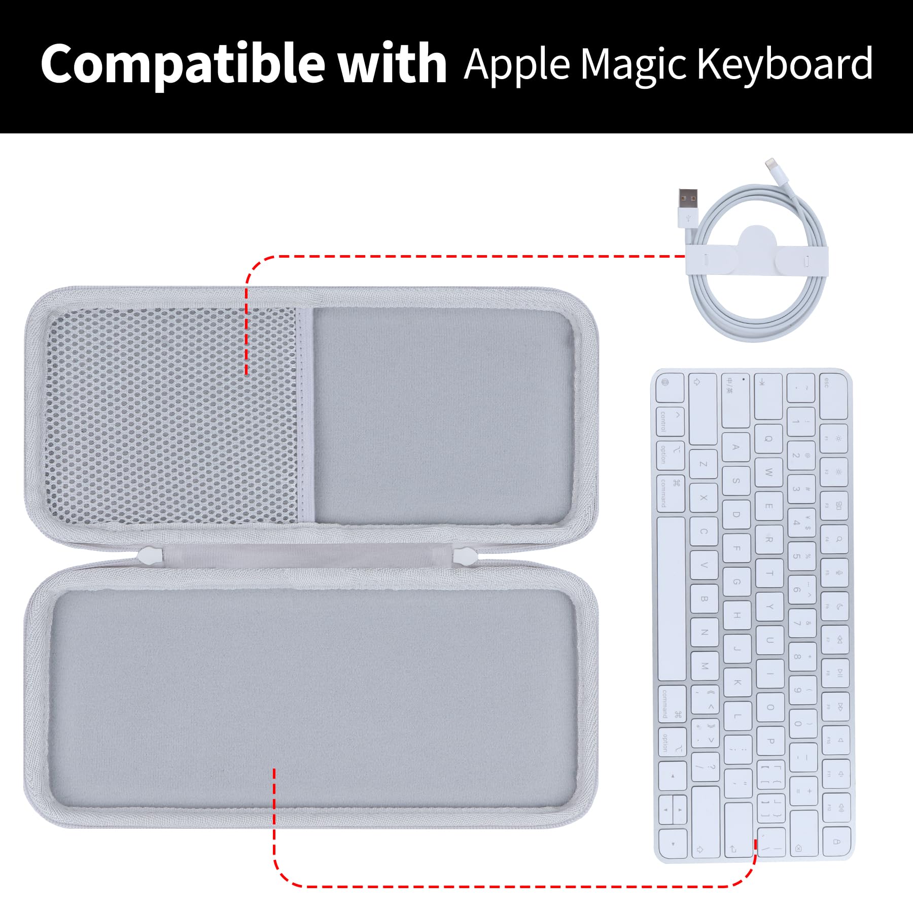Hart Schutzhülle Kompatibel mit Apple Magic Keyboard，Tasche für Apple Magic Keyboard