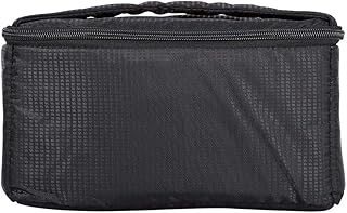 MOUMOUTEN Camera Lens Bagï¼Œ Portable Overlap Zipper Padded Pouch W Carry Strap BT for DSLR Black Protect Your W/Full Accessory Case with Thick Inner Vibrate Absorption Material Bag